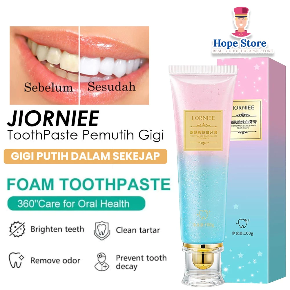 TERBARU !! JIORNIEE Pasta Gigi 100g - Odol Pemutih Gigi 100g - Pembersih Karang gigi floss scalling pemutih gigi floss scalling karang gigi murah | AutoStock