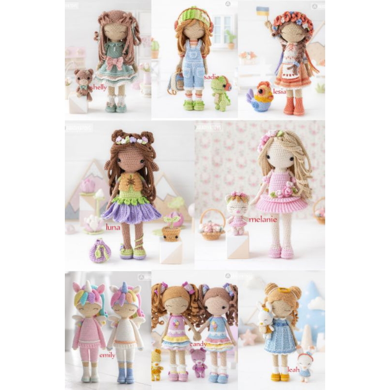 Jual Amigurumi crochet pdf pattern Aradiyatoys pola boneka rajut ...