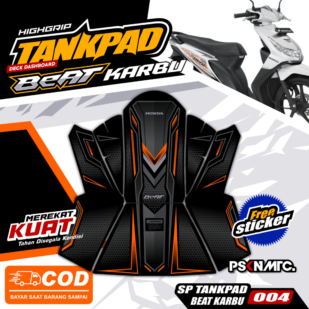 Jual Tankpad Beat Karbu Striping Beat Karbu Pelindung Dashboard deckpad