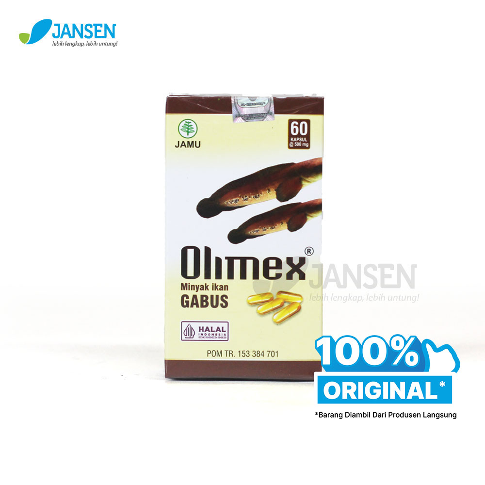 Jual Olimex Minyak Ikan Gabus Original 60 Kapsul Untuk Luka Pasca ...