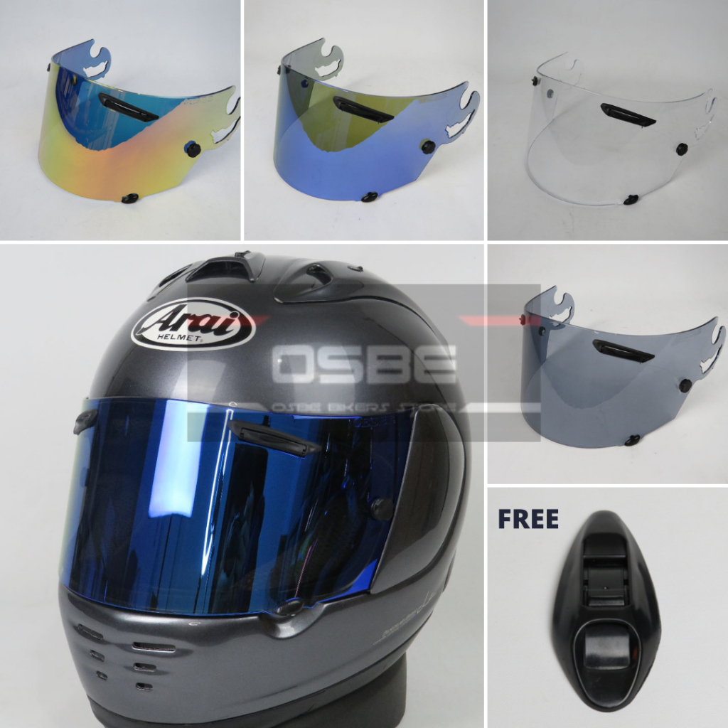 Jual VISOR OSBE *RAII SAL RR4 RR3 RAPIDE SR VECTOR PROFILE FLAT KACA HELM (FREE IC DUCK