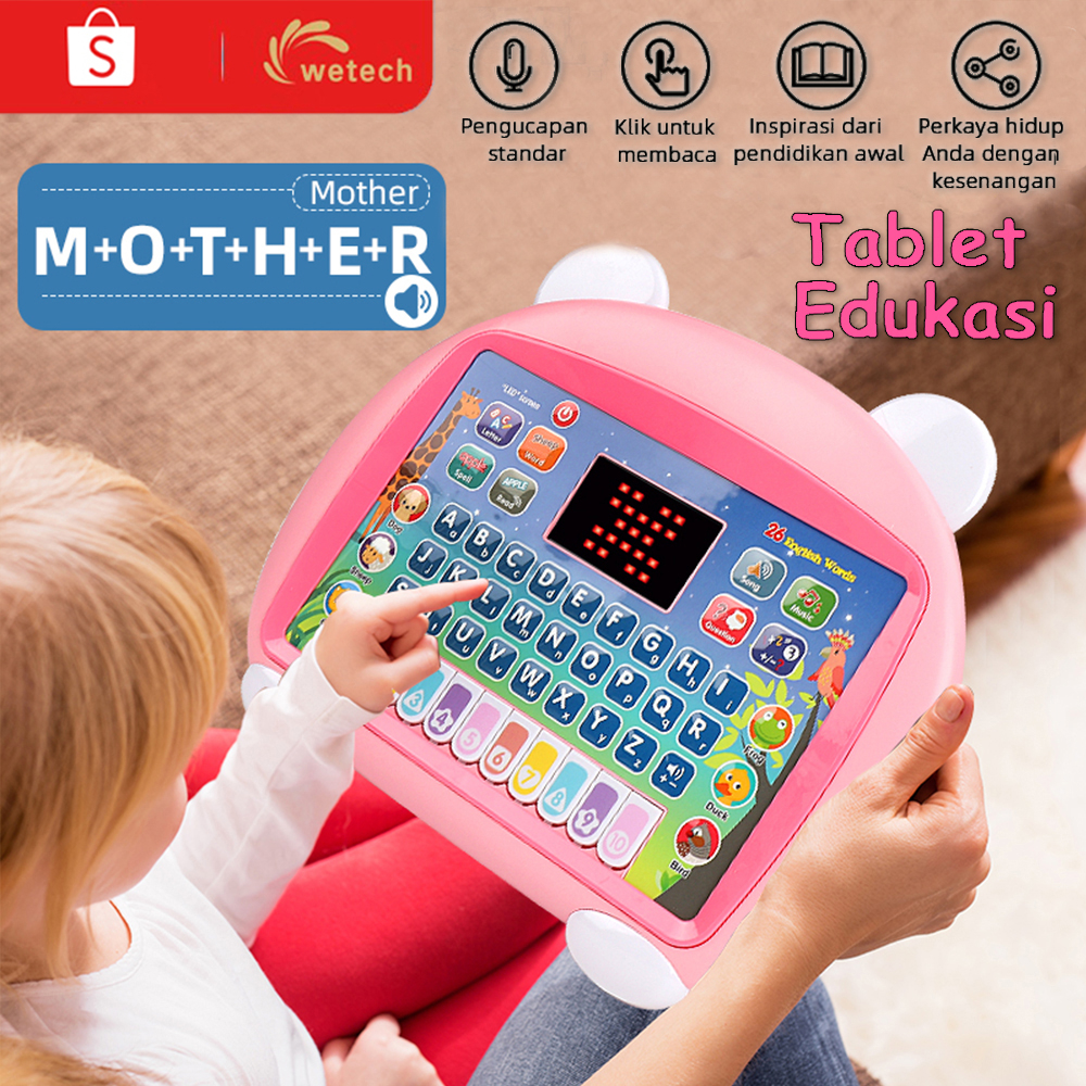 Jual WETECH Laptop Mainan Edukasi Anak Tablet Belajar Huruf Edukasi