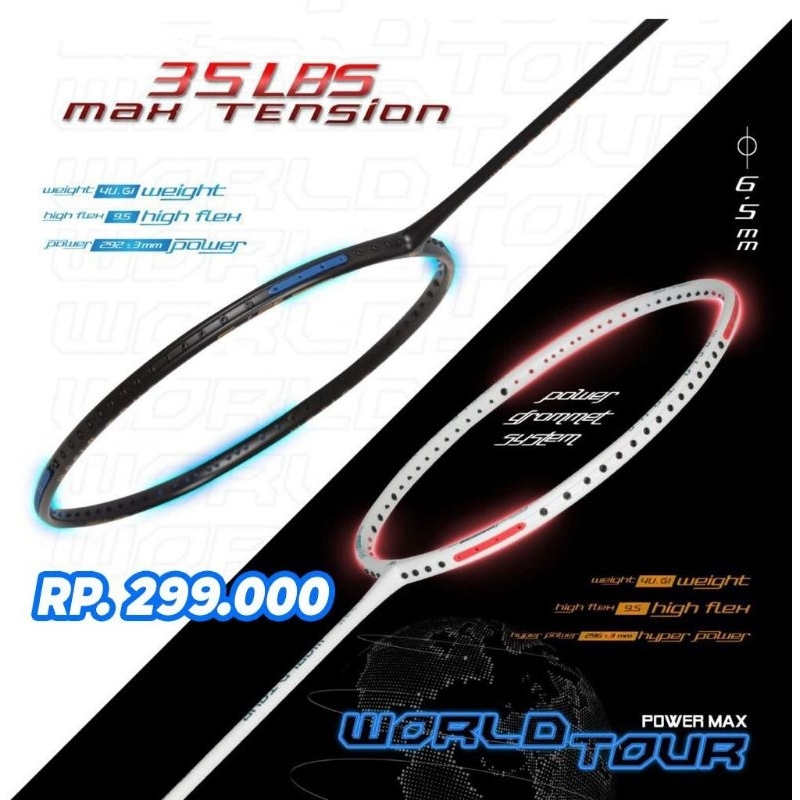 Jual Promo Raket Badminton Power Max World Tour Power Grommet System