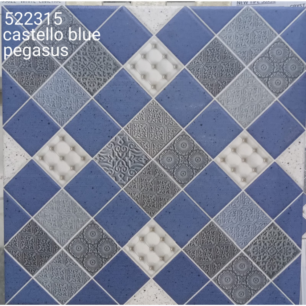 Jual Keramik Lantai Kamar Mandi 25x25 Castello Blue Pegasus Shopee