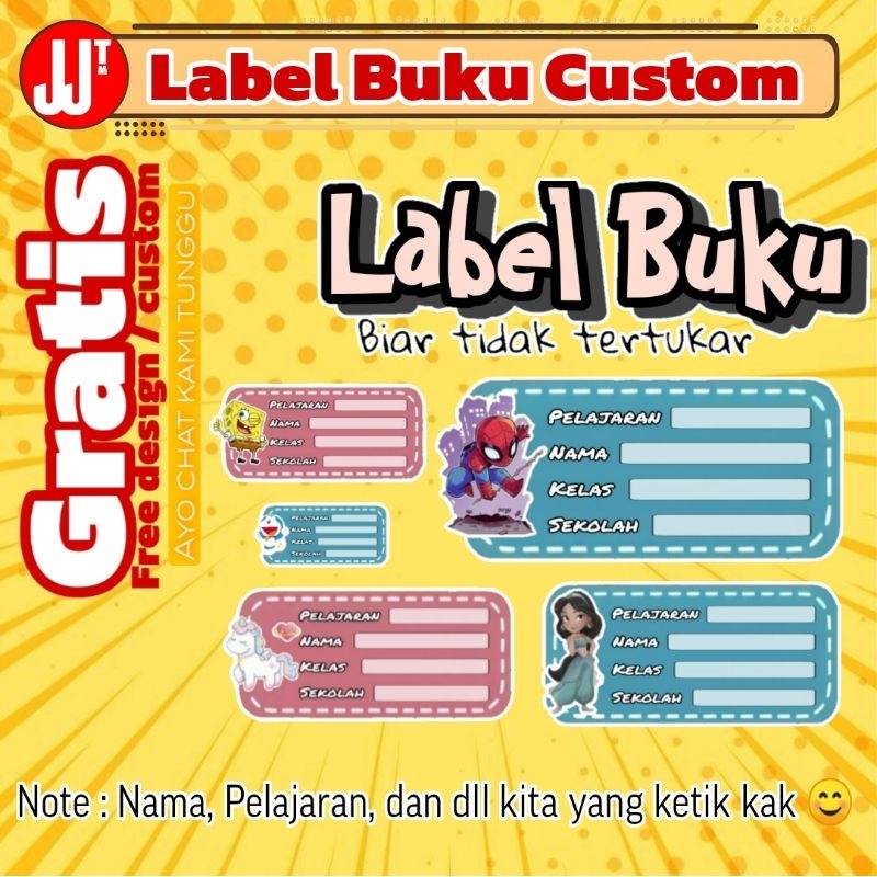 Jual Stiker Label Buku | Sticker Custom | Shopee Indonesia