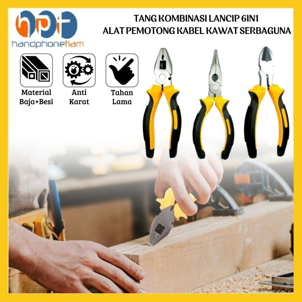 Jual Tang Potong Kombinasi Lancip In Alat Perkakas Pengupas Pemotong Kawat Kabel Bahan Besi