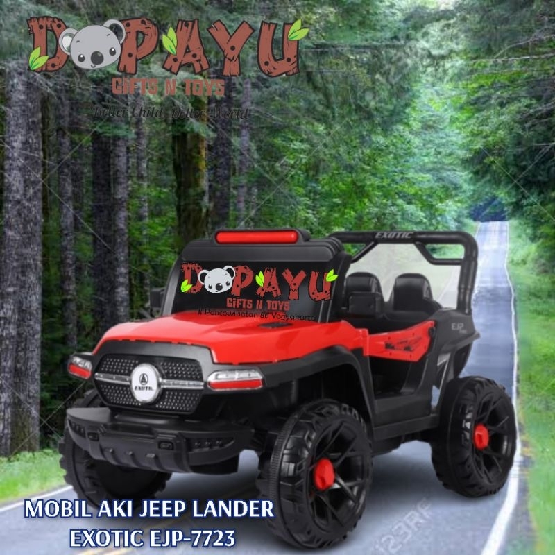 Jual MAINAN MOBIL AKI JEEP LANDER EXOTIC EJP7723 EJP-7723 AYUN DAN