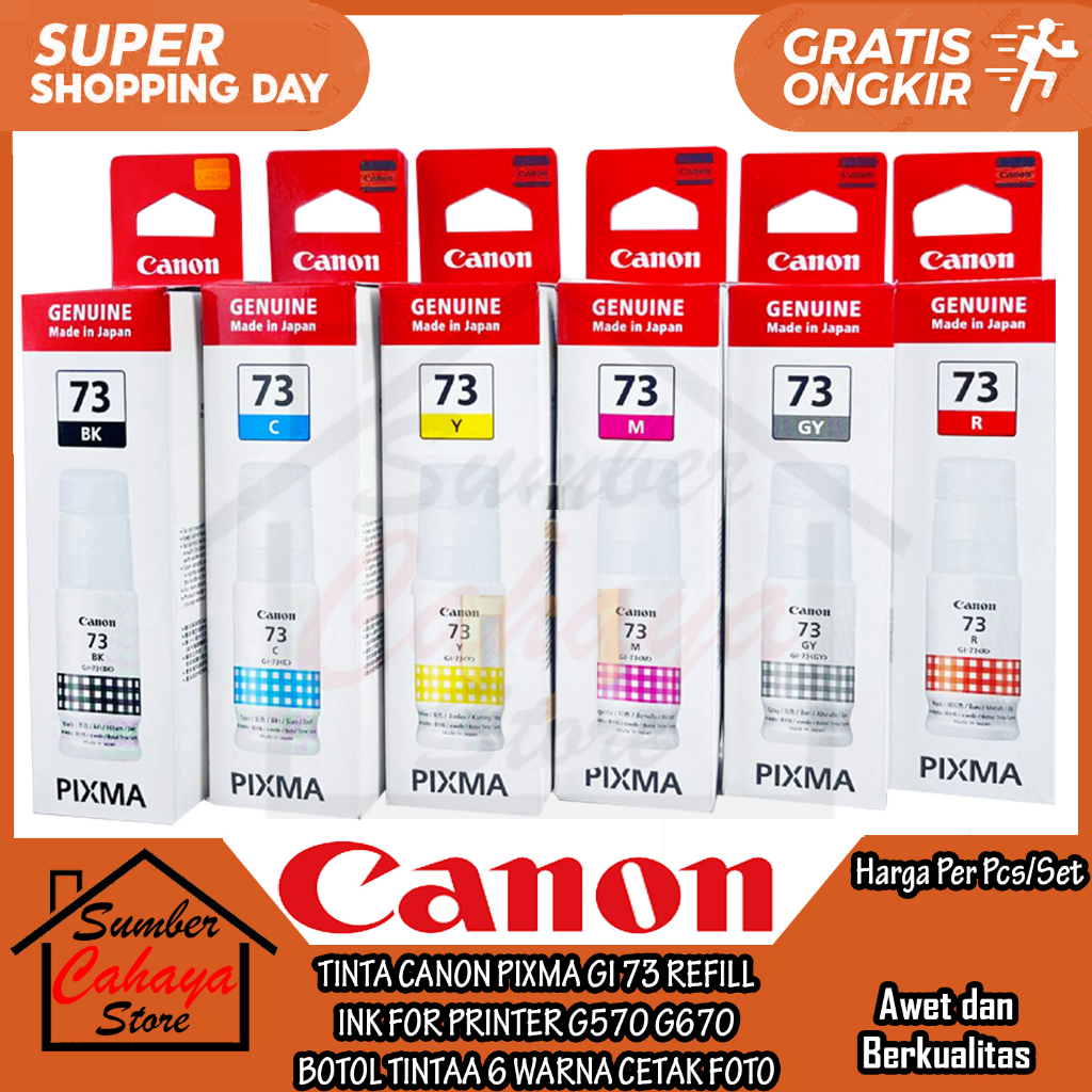 Jual Canon Gi 73 For Printer Refill Ink Tipe Perinter G570 G670 ...