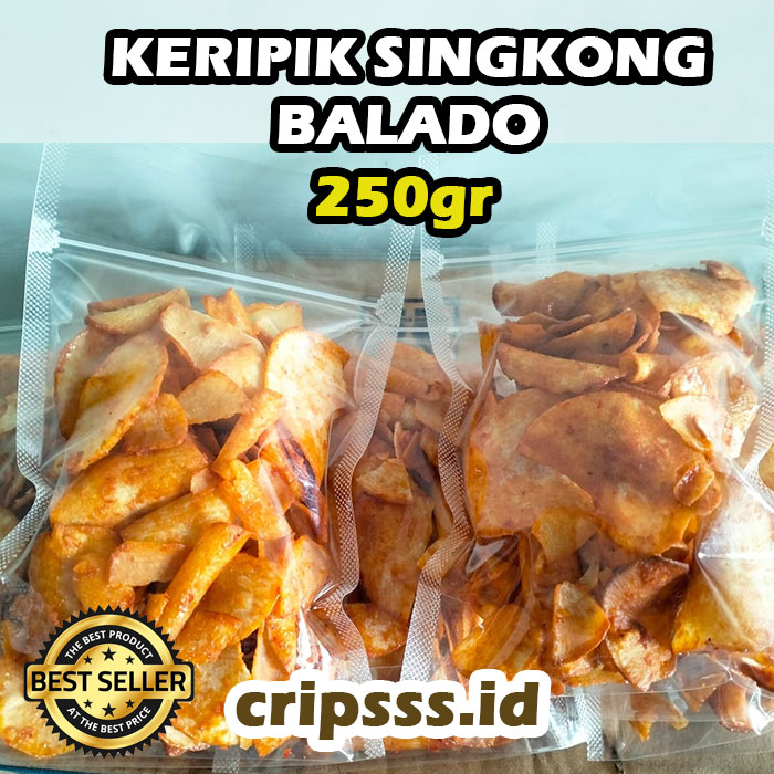 Jual Keripik Singkong 250gr Pedas Manis Balado Home Made Shopee Indonesia