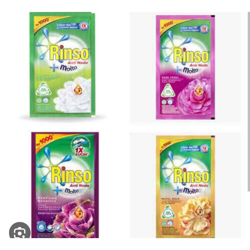 Jual UNILEVER RINSO MOLTO DETERJEN CAIR ANTI NODA Baru Kemasan 1000 ...