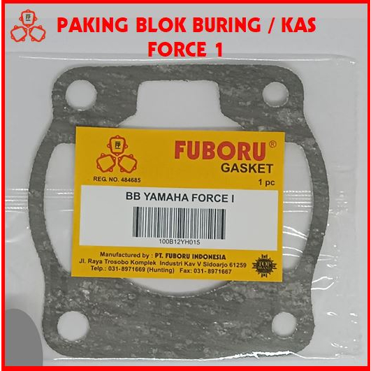 Jual PAKING BLOK BURING YAMAHA FORCE 1 PERPAK GASKET BAWAH PAKING KAS ANTI BOCOR FUBORU Shopee