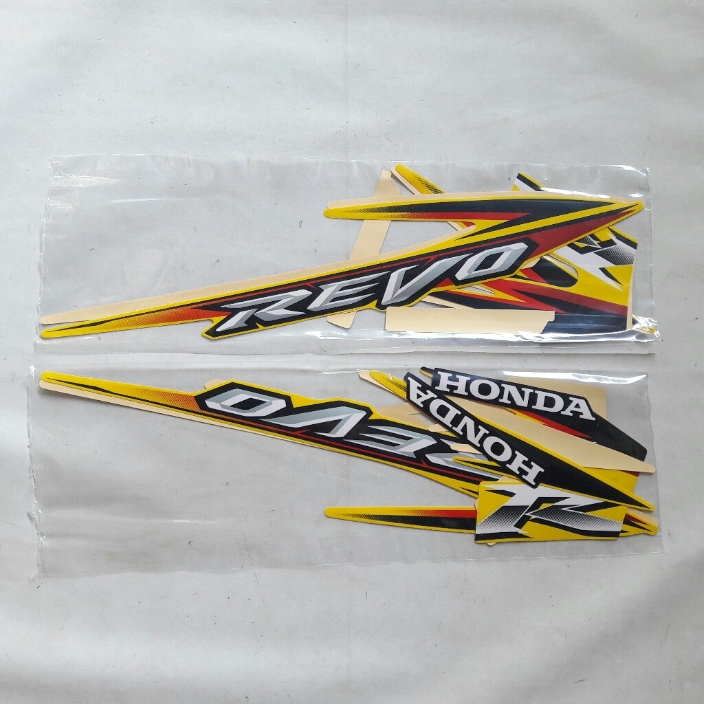 Jual STIKER STRIPING LIS LES BODY MOTOR HONDA REVO 2007 CW KUNING ...