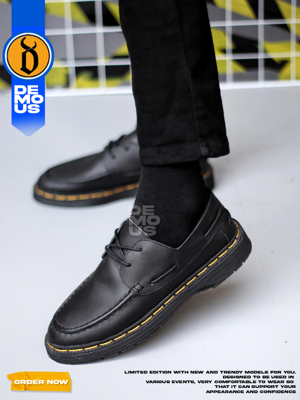 Jual DEMOUS TAKUMI - Sepatu Formal Pantofel Docmart Kulit Asli Kerja ...