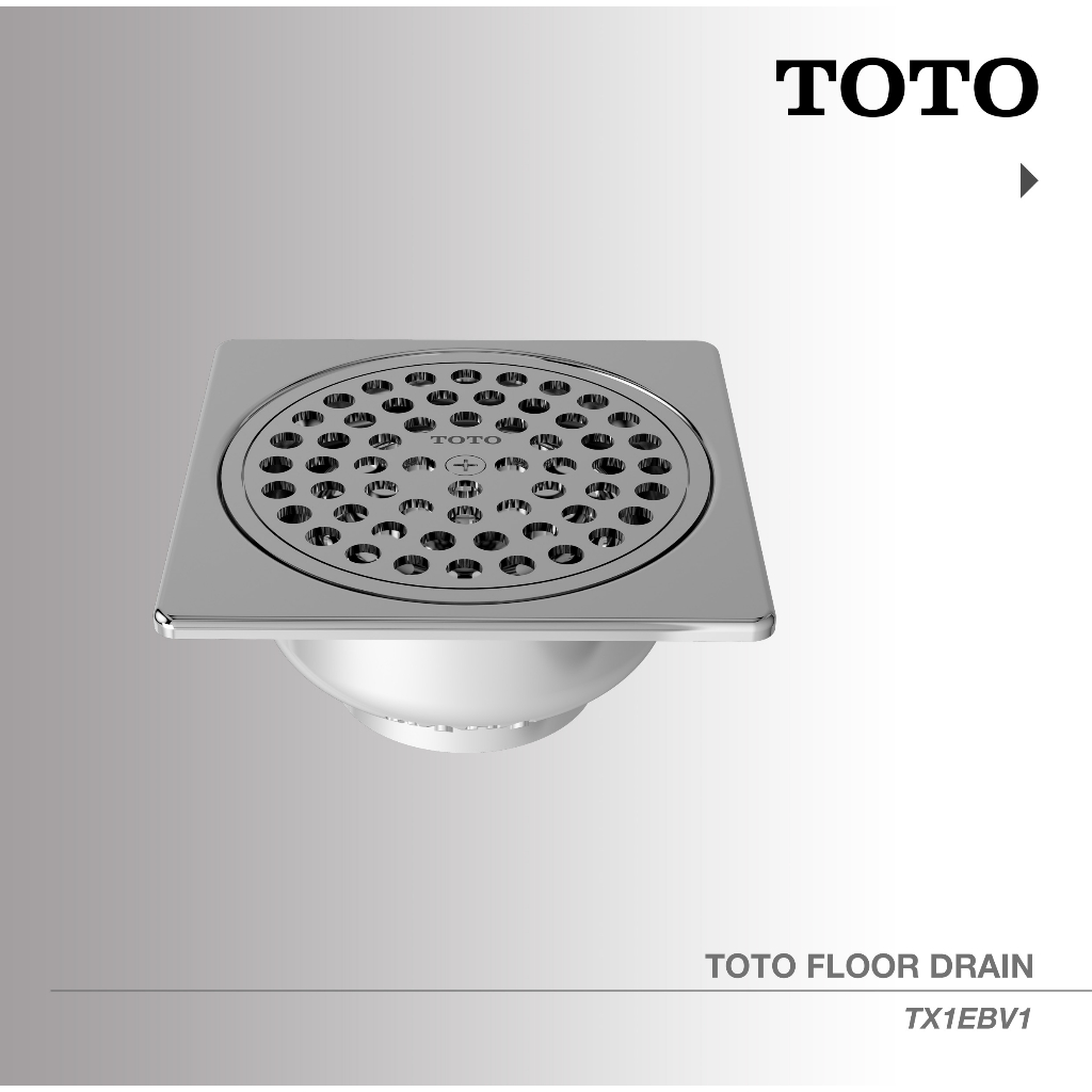 Jual TOTO Floor Drain With Square Flange Floor Drain TX1EBV1 Shopee Indonesia