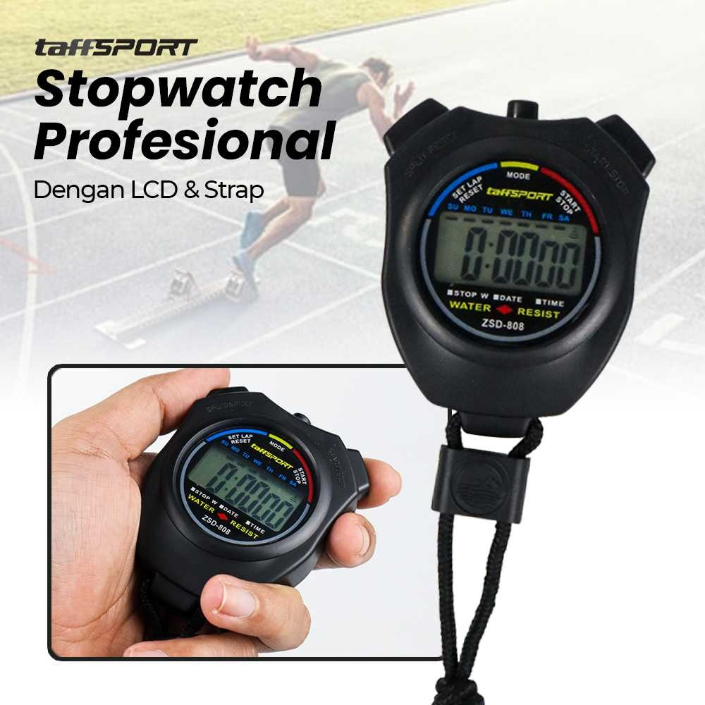 Jual Stopwatch Olahraga Timer Digital LCD Tali Waterproof Latihan ...