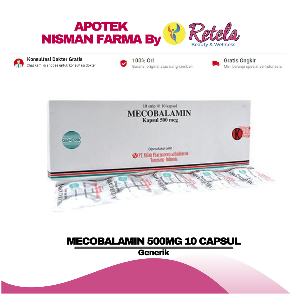 Jual MECOBALAMIN 500MG 1 STRIP 10 CAPSUL | Shopee Indonesia