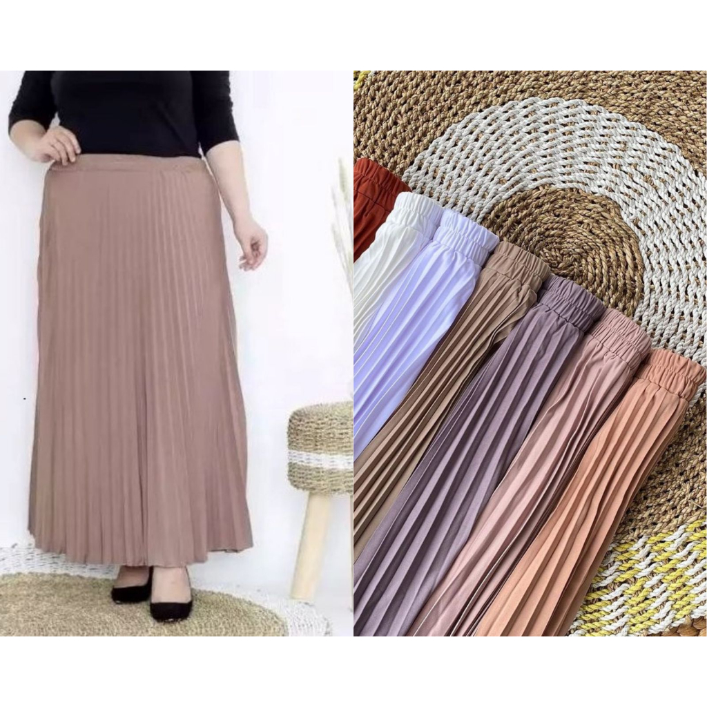 Jual XXXL ROK PLISKET PREMIUM JUMBO | Shopee Indonesia