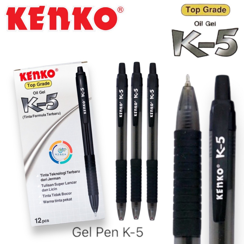 Jual Kenko Gel Pen Hitam K5 | @ 1 Pcs | Shopee Indonesia