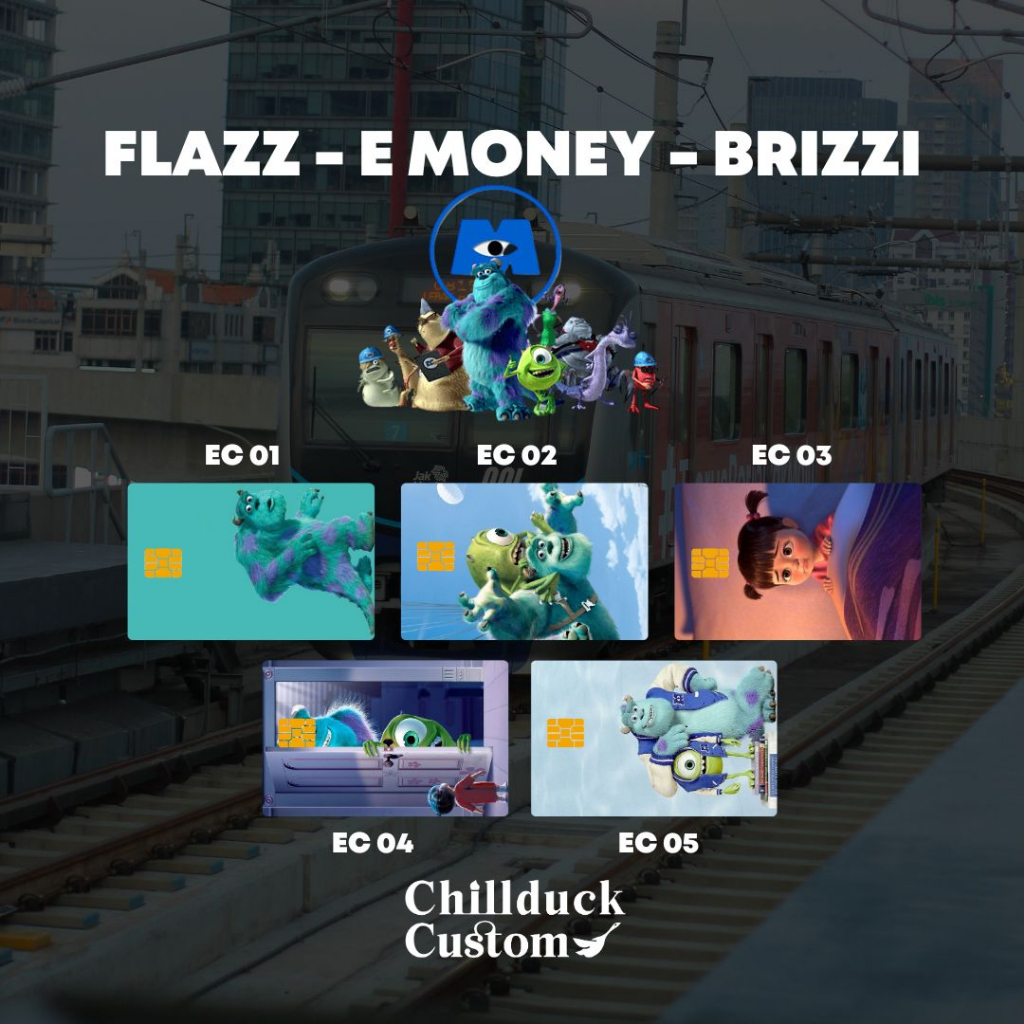 Jual Flazz Gen 2 BCA Emoney mandiri Brizzi Monster Inc Custom Nama UV