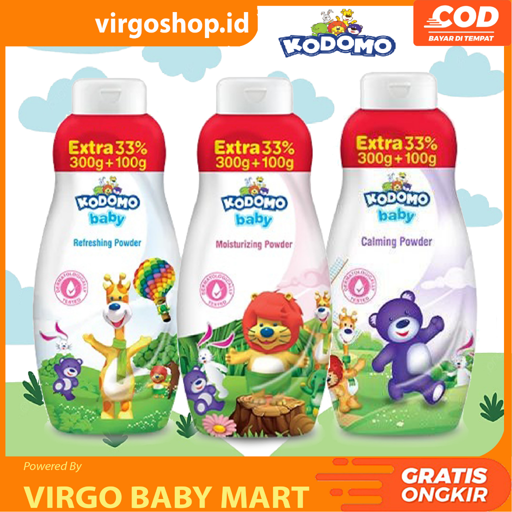 Jual Kodomo Baby Powder 300+100gr - Bedak Tabur Bayi | Shopee Indonesia