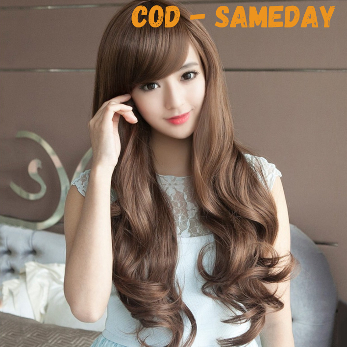 Jual Wig Full Lace Fashion Wanita Korean Panjang 8809 Bergelombang