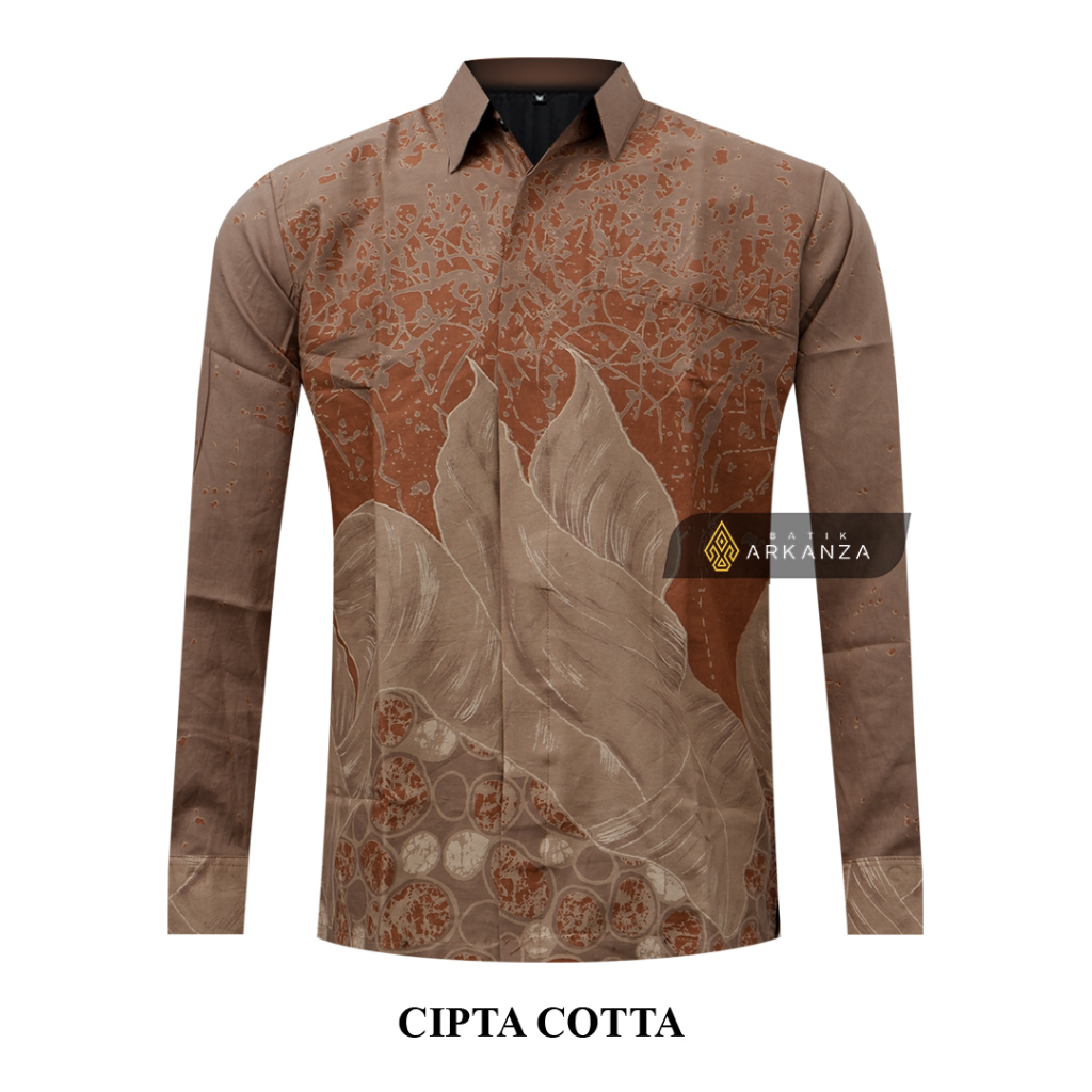 Jual BATIK ARKANZA Motif CIPTA COTTA Hem Atasan Kemeja Baju Batik Pria ...