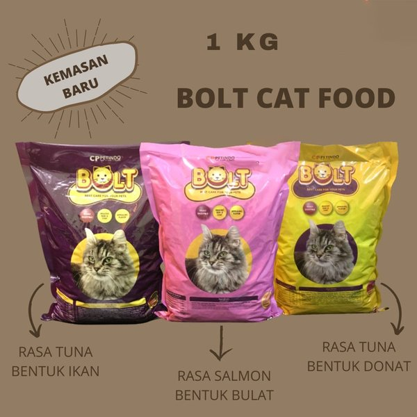 Jual Makanan Kucing Bolt Catfood Kg Gr Tuna Cat Food Salmon Bentuk