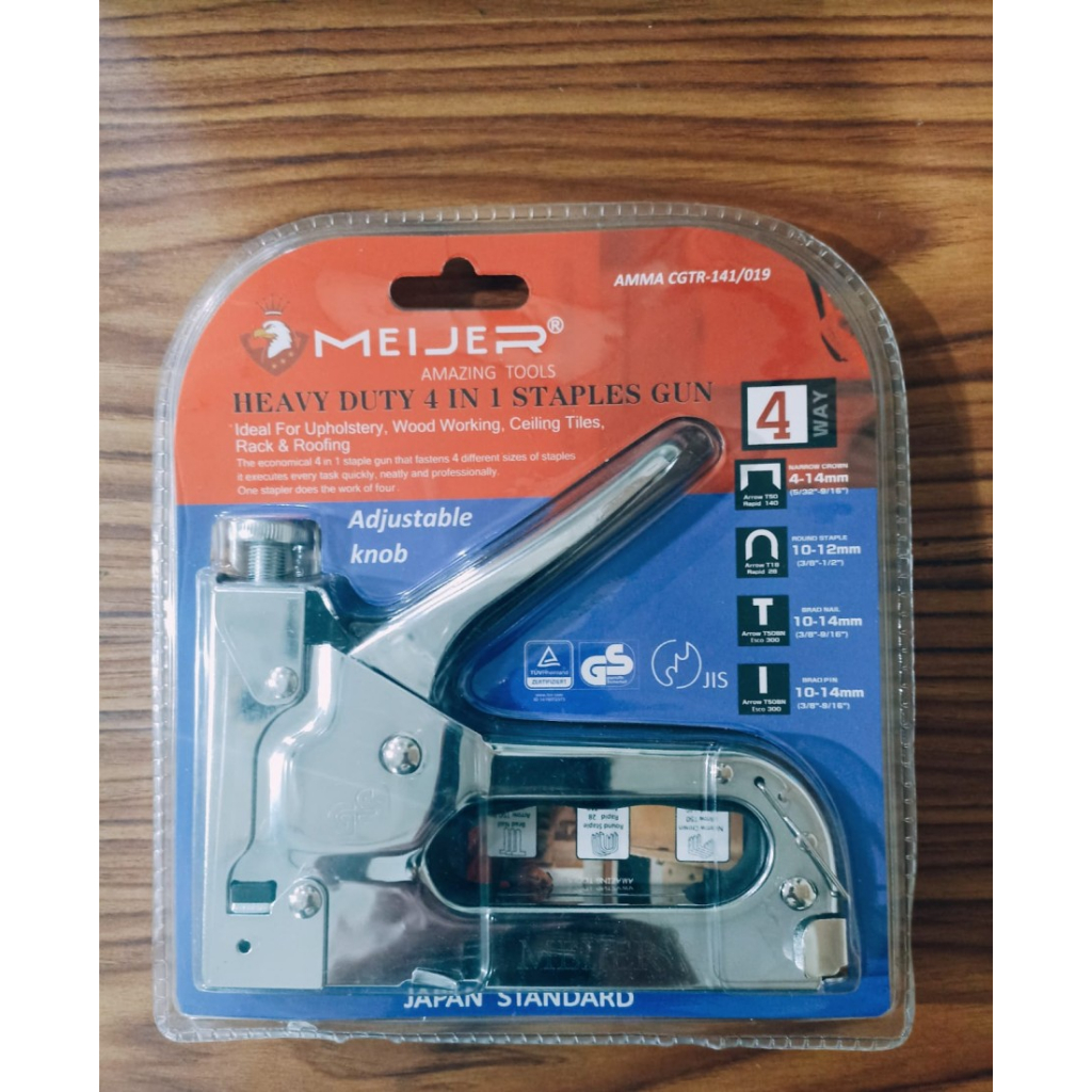 Jual MEIJER Staple Gun 4 in 1 Way Heavy Duty Staples Tembak hekter jok