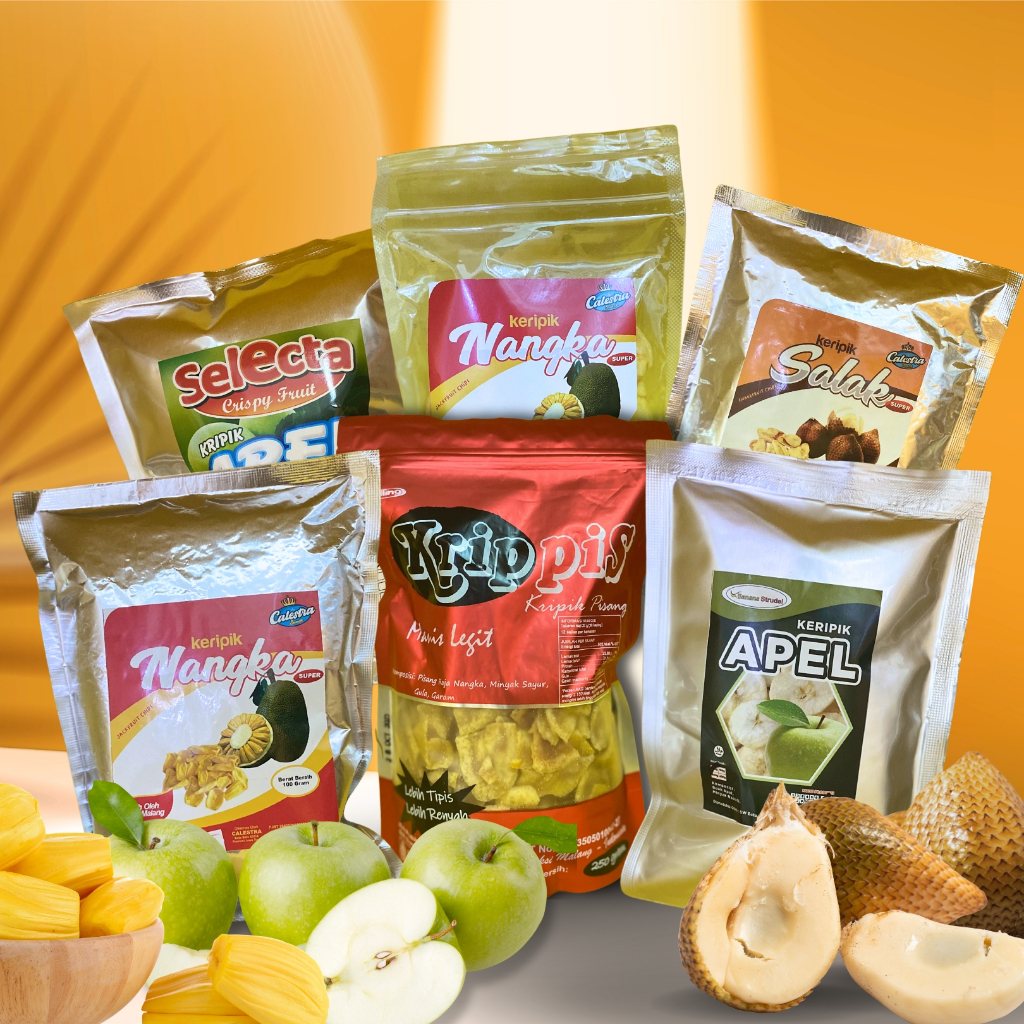 Jual Keripik Buah Asli Keripik Apel Salak Nangka Oleh Oleh Cemilan