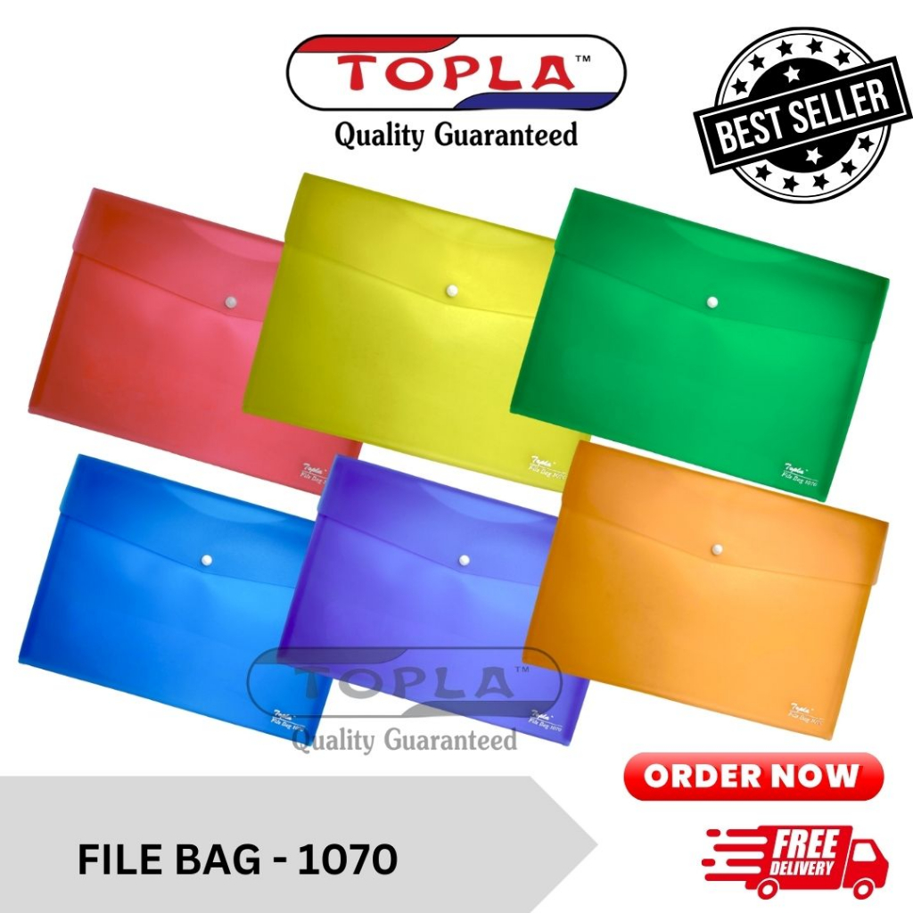 Jual Topla File Bag 1070 Map Dokumen Folio F4 Map Dokumen File Warna