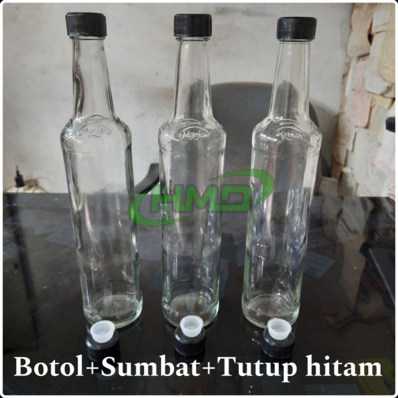 Jual Botol marjan/drum uk 460ml +sumbat+Tutup putih (baru) | Shopee ...