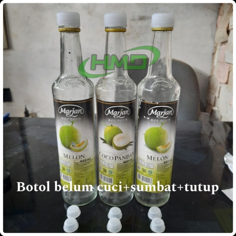 Jual Botol marjan/drum uk 460ml +sumbat+Tutup putih (baru) | Shopee ...