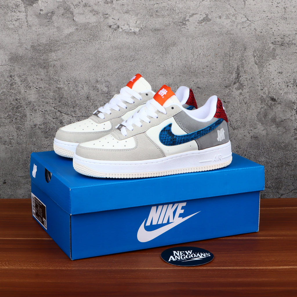 Jual Sepatu AF 1 One Low x Undefeated Grey White Blue | Shopee Indonesia