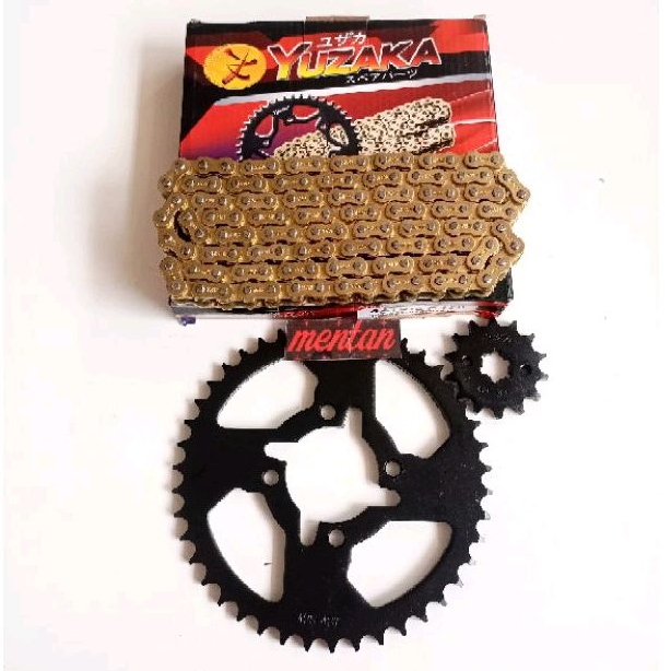 Jual GEAR GIR PAKET SET RANTAI GOLD SATRIA FU 150 LAMA 428 120 43T 14T ...