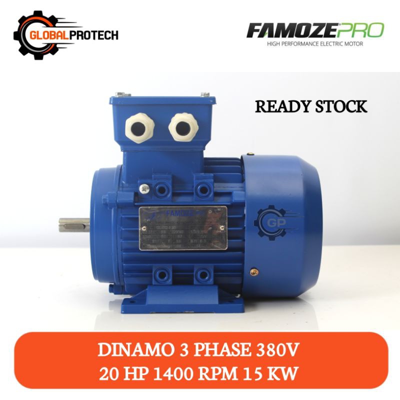 Jual Dinamo 20 Hp 1400 Rpm Famoe Pro 3 Phase 660v Elektro Motor Tipe Gl Body Aluminium Class F