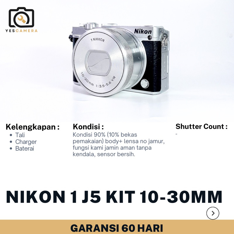 Jual Nikon J5 Kit 10-30mm Wifi Lcd Touch Screen Kamera Mirorless