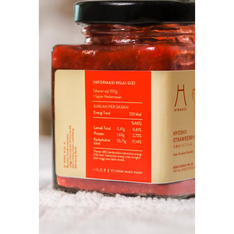 Jual Hyoshii Premium Japanese Strawberry Jam 100ml | Shopee Indonesia