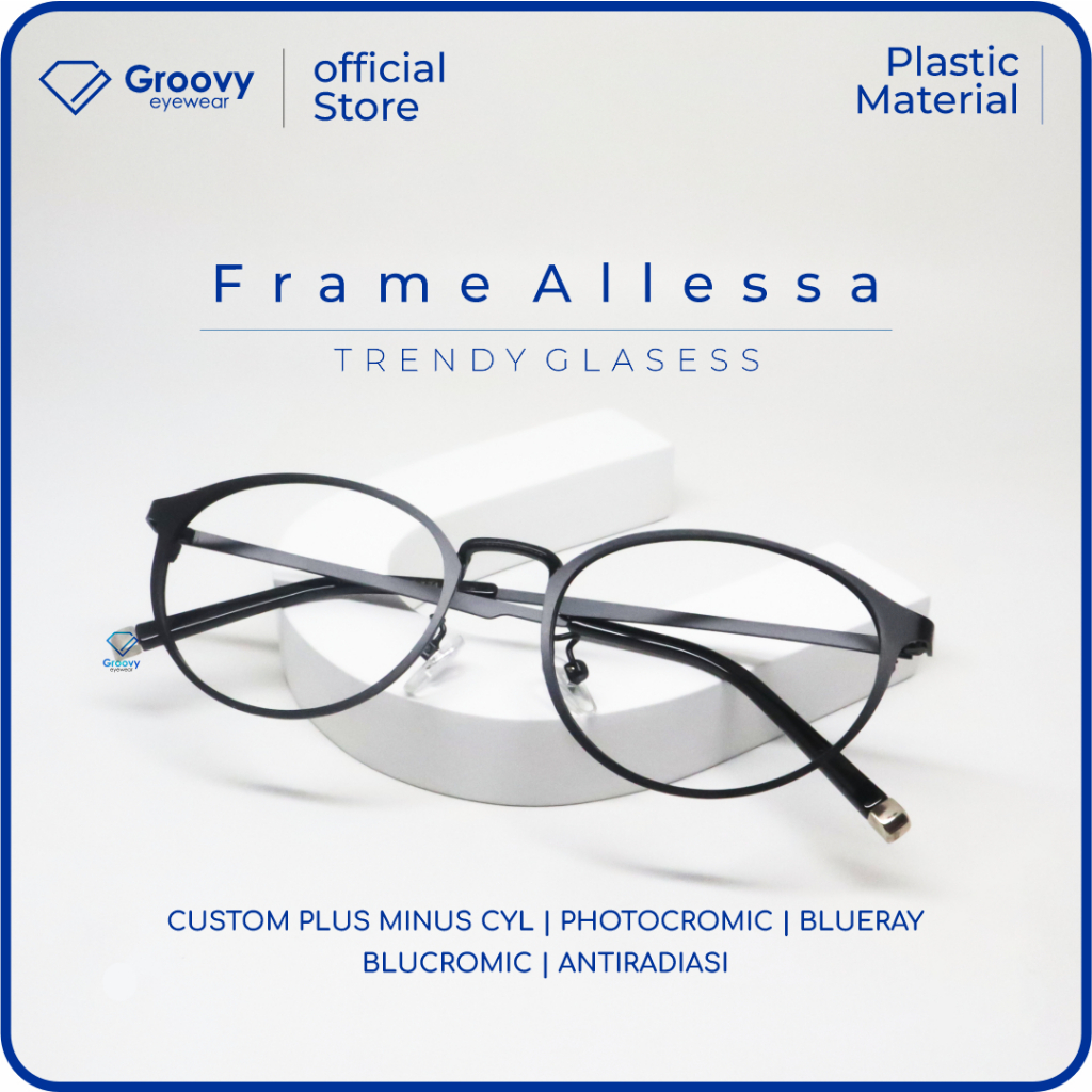 Jual Groovy Eyewear Kacamata Oval Alessia Shopee Indonesia