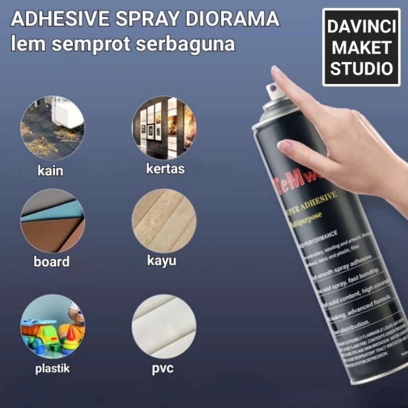 Jual Lem Semprot Super 99 88 Diorama Maket - Adhesive Spray Glue 600ml ...