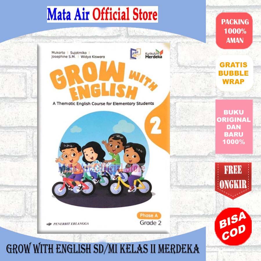Jual GROW WITH ENGLISH SD/MI KELAS 1 2 3 4 5 6 KURIKULUM MERDEKA ...