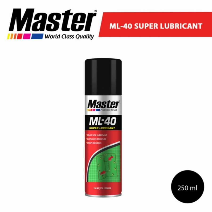 Jual MASTER ML-40 SUPER LUBRICANT PELUMAS ANTI KARAT 250 ML | Shopee ...