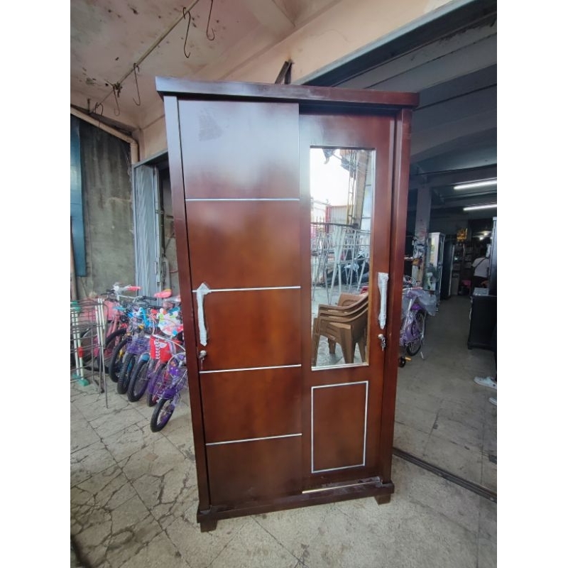 Jual lemari sliding minimalis 2 pintu tebal rapi | Shopee Indonesia