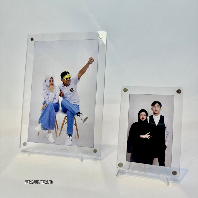 Jual Custom Foto Frame Akrilik magnet LUX 2R 4R Photo Card Acrylic ...