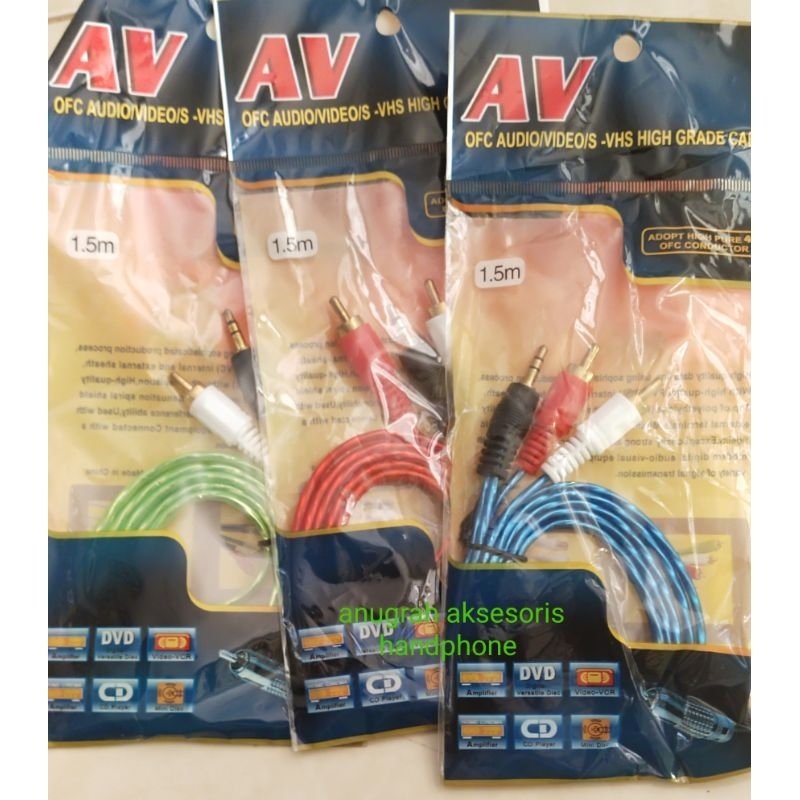 Jual kabel audio 2 ke 1,kabel tebal(1,5 meter) | Shopee Indonesia