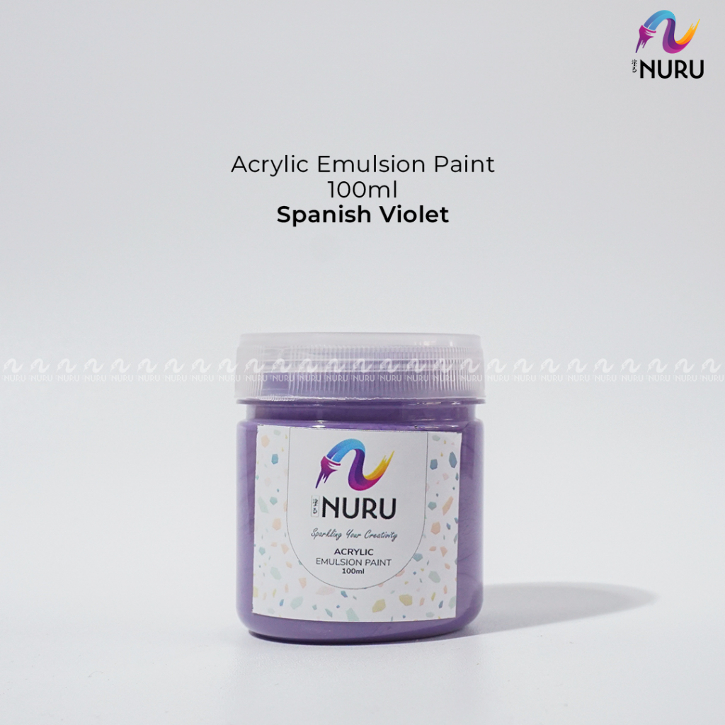 Jual Nuru Acrylic Emulsion Paint / Cat Akrilik Spanish Violet 100ml
