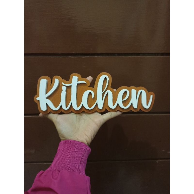 Jual tulisan kitchen timbul bahan KAYU walldecor dinding dapur / wall ...