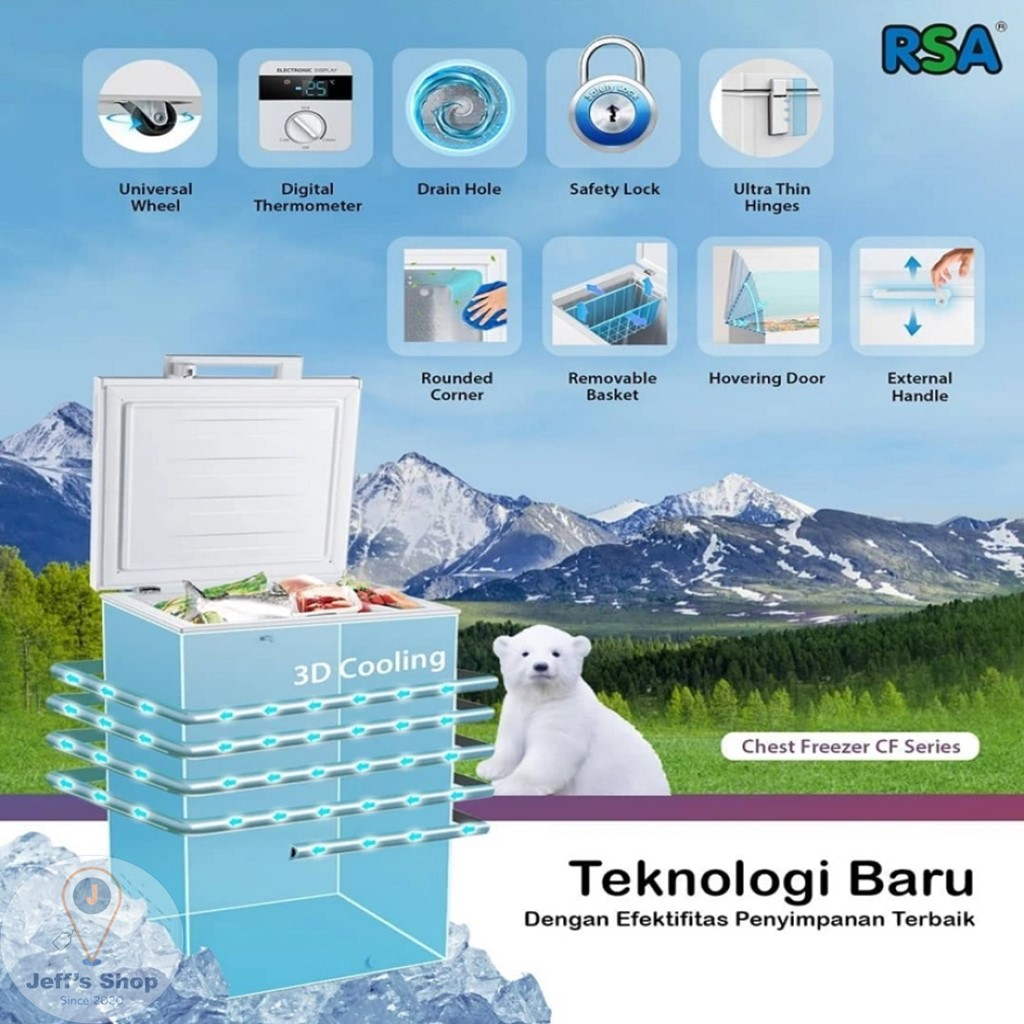 Jual RSA Chest Freezer / Freezer Box [688 Liter] CF 750H | Shopee Indonesia