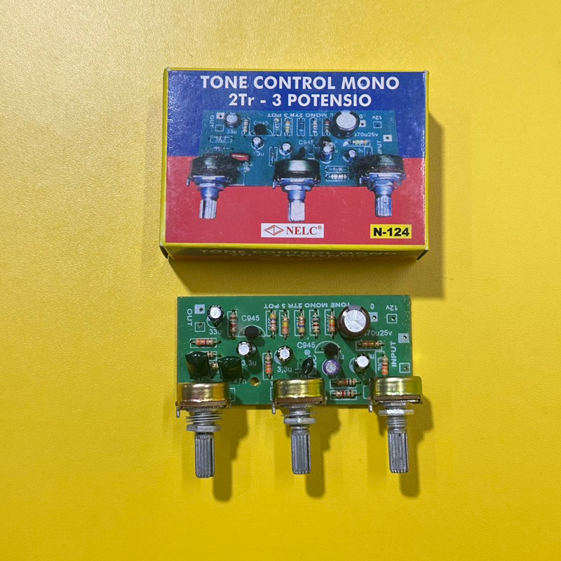 Jual Kit Tone Control Mono 2TR - 3 Potensio N-124 / Modul Audio