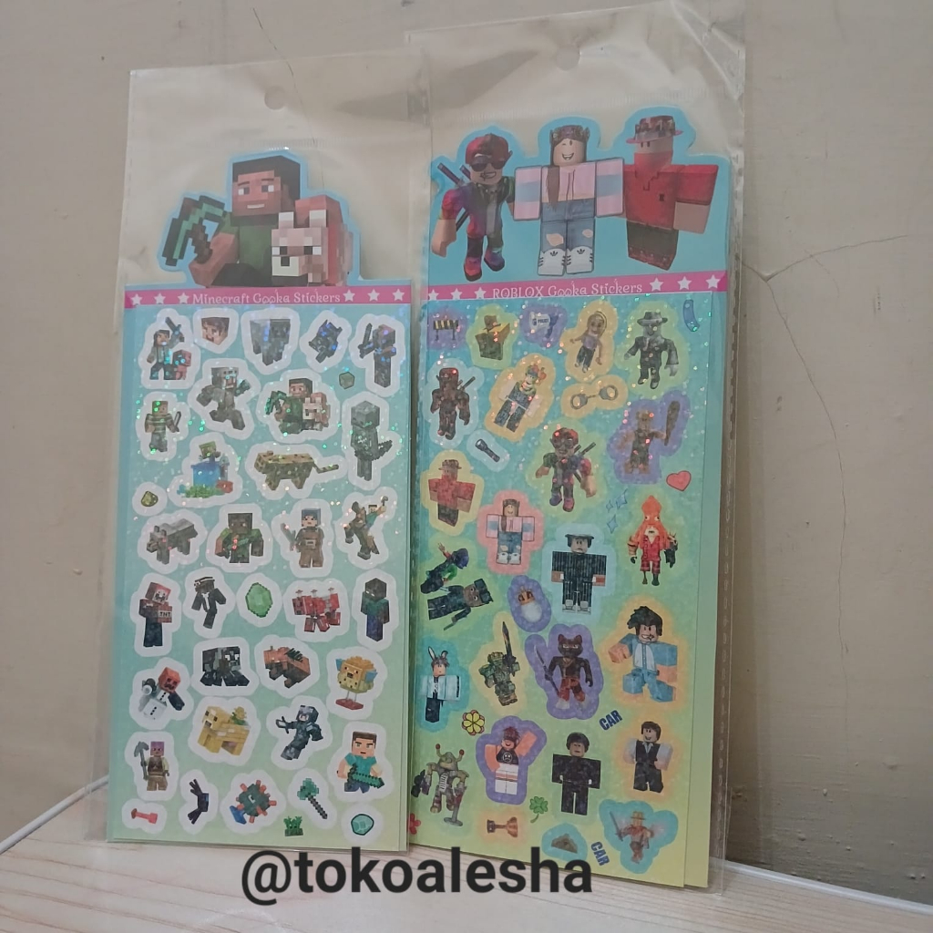 Jual Stiker hologram ROBLOX/ MINECRAFT 1 pcs | Shopee Indonesia