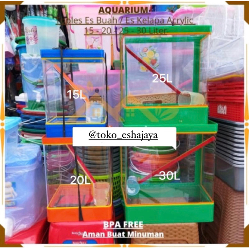 Jual Sale Aquarium Es Kelapa Acrylic Es Buah Gayung Liter Besar Dan Kecil